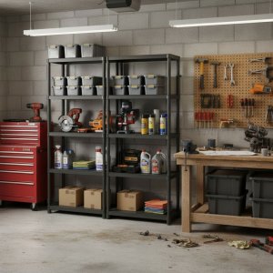 Regał magazynowy podwójny 5 półkowy 1725x1480mm do sklepu. magazynu 11