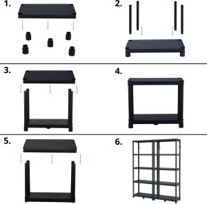 Regał magazynowy podwójny 5 półkowy 1725x1480mm do sklepu. magazynu 8