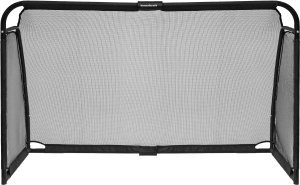 Duża metalowa bramka piłkarska z siatką treningowa do gry w piłkę nożną 300x200x90 cm czarna 2