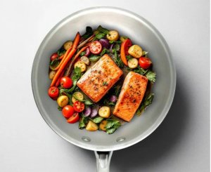 Patelnia stalowa Masterpan 22cm Tri-Ply 3-warstwowa, indukcja, gaz. Premium 3