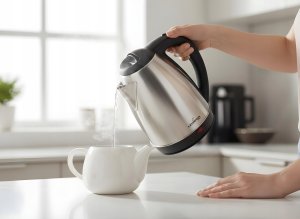 CZAJNIK ELEKTRYCZNY BEZPRZEWODOWY STALOWY DUŻY 1,8L MOCNY 2200W 3