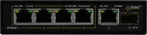 SFG64F1WP PULSAR Switch PoE 6-portowy Gigabit Ethernet 4xPoE+ 1xRJ45 1xSFP 60W bez zasilacza 2