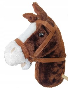 Hobby Horse miękka głowa konia koń na kiju rży 93 cm dźwięki galopu plusz 5