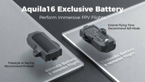 BetaFPV Aquila16 15C 1100mAh 2-pack | Zestaw baterii do drona Aquila16 | 3.8V, 1100mAh 4
