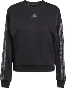 Bluza damska adidas Animal Print 3-Stripes French Terry Sweatshirt czarna JM1835 2XL 2