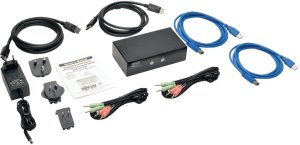 Eaton 2-Port DisplayPort KVM Switch 4K 60 Hz with Audio 4