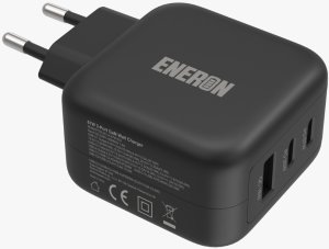 Szybka Ładowarka Sieciowa ENERON GaN 67W SuperFast 2xUSB-C 1xUSB-A PD type-C MOCNA 4
