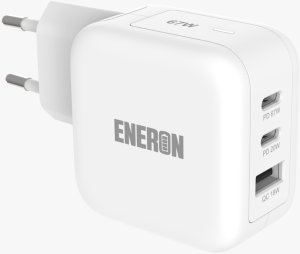 Szybka Ładowarka Sieciowa Eneron GaN 67W SuperFast 2xUSB-C 1xUSB-A PD type-C MOCNA 4