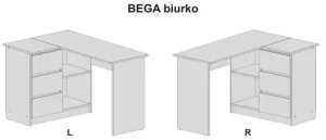Biurko Halmar Bega Dąb Artisan 124 cm x 85 cm 3