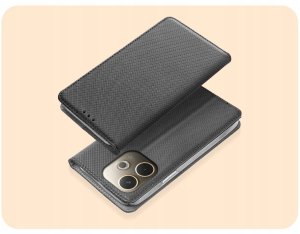 Etui z Klapką Do Oppo A5 Pro 5G (Czarne, Zamykane, Magnetyczne, Kabura) 2