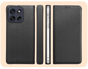 Hello Case Etui z Klapką Do Motorola Moto G56 (Czarne, Zamykane, Magnetyczne, Kabura) 6