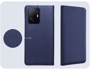 Etui z Klapką Do Xiaomi 11T / 11T Pro (Granatowe, Magnetyczne, Zamykane) 4