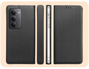 Hello Case Etui z Klapką Do Xiaomi Redmi 15 4G / 5G (Czarne, Zamykane, Magnetyczne) 6