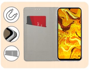 Etui z Klapką Do Xiaomi 11T / 11T Pro (Czarne, Zamykane, Kabura) Szkło 3