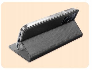 Etui z Klapką Do Xiaomi 11T / 11T Pro (Czarne, Zamykane, Kabura) Szkło 5