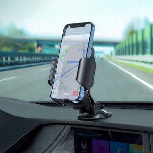 Uchwyt na telefon do samochodu uniwersalny Hoco do szyby / deski CA82 czarny 7