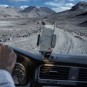 Uchwyt na telefon do samochodu uniwersalny Hoco do szyby / deski CA82 czarny 8