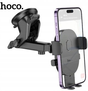 Uchwyt na telefon do samochodu uniwersalny Hoco do szyby / deski H19 czarny 11