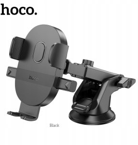 Uchwyt na telefon do samochodu uniwersalny Hoco do szyby / deski H19 czarny 14