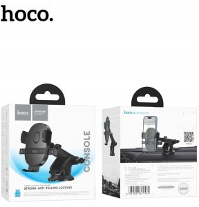 Uchwyt na telefon do samochodu uniwersalny Hoco do szyby / deski H19 czarny 15