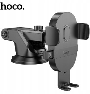 Uchwyt na telefon do samochodu uniwersalny Hoco do szyby / deski H19 czarny 10