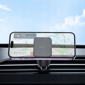 Uchwyt na telefon do samochodu magnetyczny Hoco do kratki H32 czarny 2