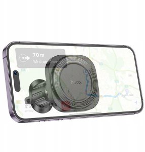 Uchwyt na telefon do samochodu magnetyczny zgodny z MagSafe Hoco do kratki H28 czarny 4