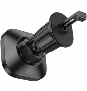 Uchwyt na telefon do samochodu magnetyczny zgodny z MagSafe Hoco do kratki H28 czarny 7