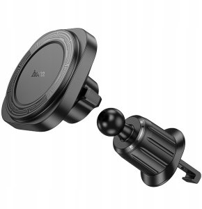 Uchwyt na telefon do samochodu magnetyczny zgodny z MagSafe Hoco do kratki H28 czarny 8