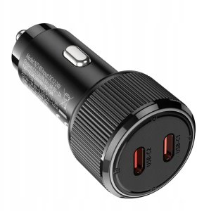 Ładowarka samochodowa Hoco 2 x USB C QC PD 50W NZ14B czarna 4