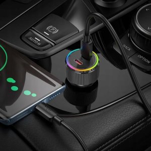 Ładowarka samochodowa Hoco 2 x USB C QC PD 50W NZ14B czarna 7