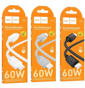 Kabel USB C do USB C Hoco 3A 60W 1 m X113 biały 5