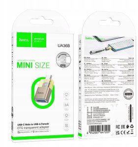 Adapter USB Hoco UA36B USB-A - USB-C Złoty 4