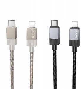 Kabel USB C do Lightning Hoco PD 27W 1 m X110 czarny 4