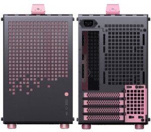 Obudowa Jonsplus Z20 Micro-ATX Obudowa z uchwytem - czarny/różowy 4