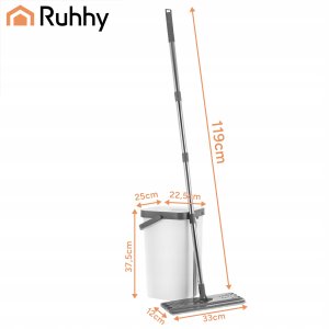 Mop dwukomorowy 11L z nakładkami Ruhhy 27232 2