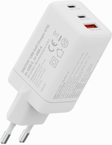 Ładowarka Digitus DIGITUS USB GaN ładowarka 67W 2x USB-C 1x USB-A biały 9