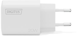 Ładowarka Digitus DIGITUS USB ładowarka 20W 1x USB-C 1x USB-A biały 6