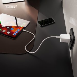 Ładowarka Digitus DIGITUS USB GaN ładowarka 30W 1x USB-C 1x USB-A biały 7
