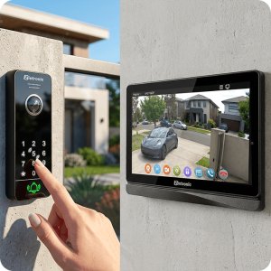 Wideodomofon Analogowy WiFi Zintronic ZWD-BLV2 8" IPS 2MP Stacja bramowa, Zestaw 2