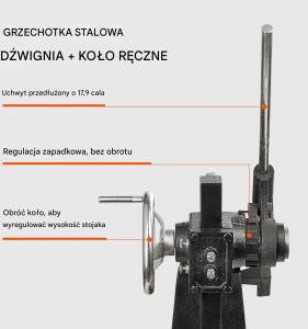 Vevor Prasa ręczna zapadkowa 3 tony żeliwna - do tłoczenia gięcia formowania 3