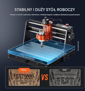 Frezarka CNC 3-osiowa 120 W - grawerowanie i frezowanie drewna i tworzyw 3