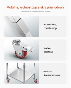 Lodówka mobilna 28 L stalowa na kółkach - cooler na patio i imprezy plenerowe 7