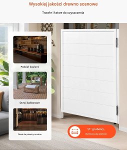 vidaXL Drzwi wahadłowe typu Saloon Door 81x107 cm drewno sosnowe wewnętrzne 4