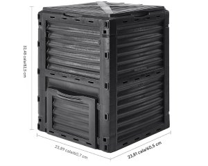 Kompostownik 300L ogrodowy obrotowy BPA FREE duży z pokrywą 2