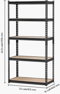 Regał magazynowy metalowy 5-poziomowy 907 kg - regulowane garaż piwnica 2