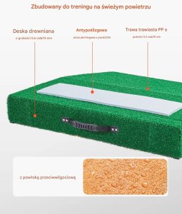 Stanowisko do baseballu 79 cm przenośna mata antyfade trening dla miotaczy 8