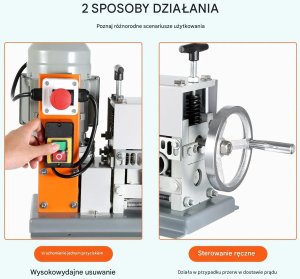 Maszyna do zdejmowania izolacji z kabli 1,5-40 mm - elektryczna ręczna 5