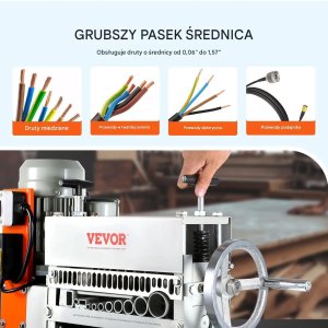 Maszyna do zdejmowania izolacji z kabli 1,5-40 mm - elektryczna ręczna 6