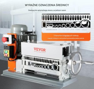 Maszyna do zdejmowania izolacji z kabli 1,5-40 mm - elektryczna ręczna 7